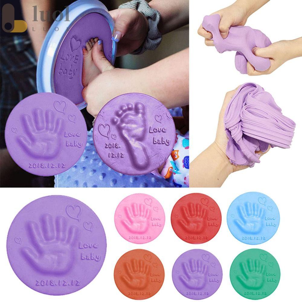 Bộ 5 Đất Sét In Dấu Chân Tay Và Bàn Chân Em Bé DIY