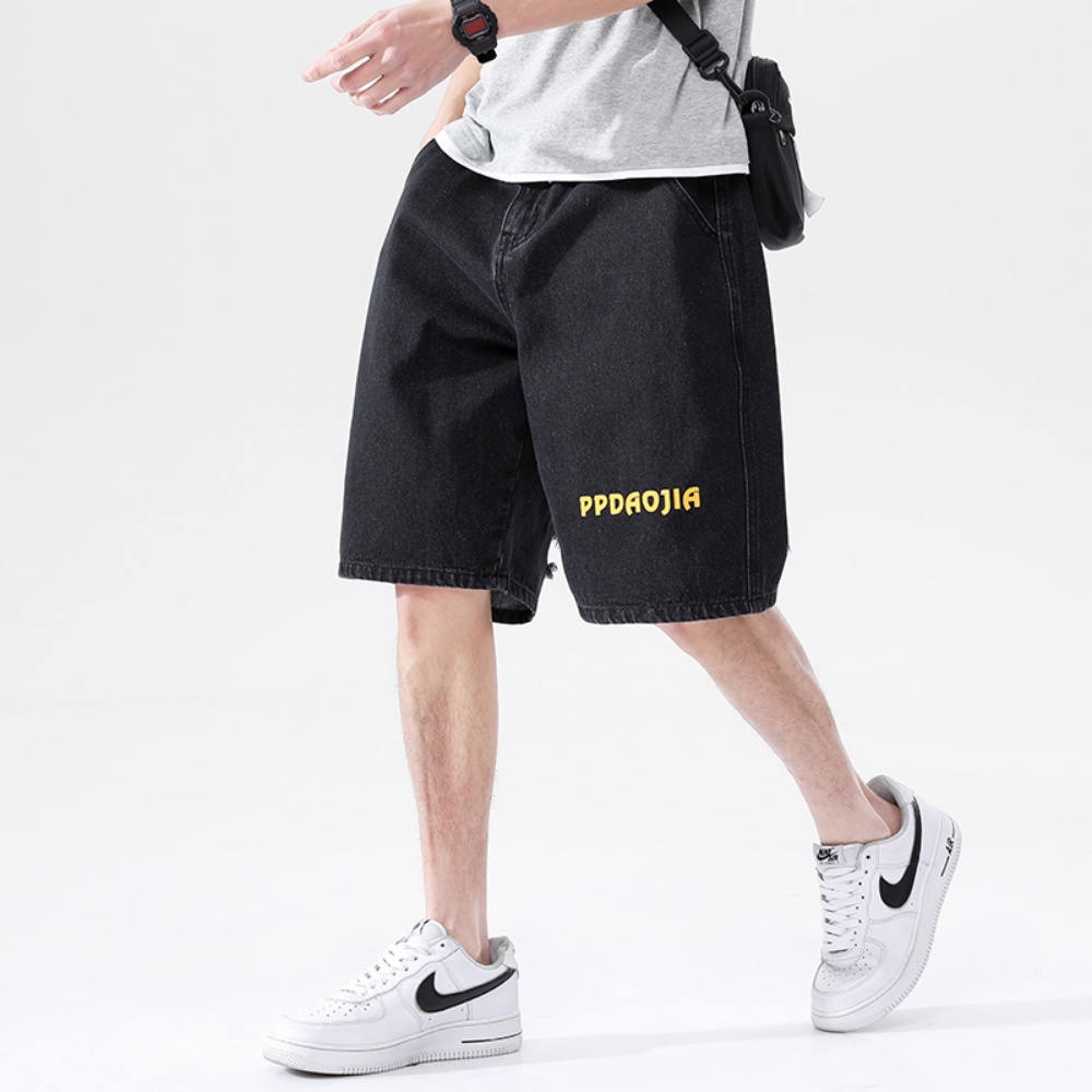 Quần Short Denim In Họa Tiết Thời Trang Mùa Hè Cho Nam