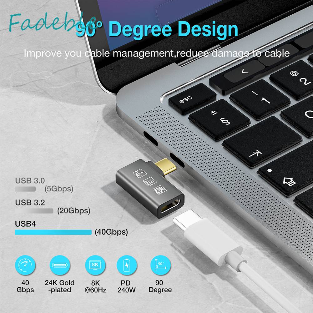 Đầu Chuyển Đổi Type C 8K HD Type-C Sang Ổ Cắm 60hz Chuyên Dụng Cho Máy Tính / Laptop