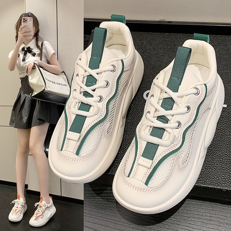 Giày Thể Thao Da Mềm Thoáng Khí Phong Cách Hàn Quốc Cho Nữ