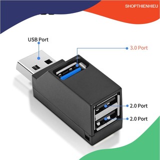 Đầu chia 3 cổng USB 3.0 va 2.0 tiện lợi nho gon cho máy tính,laptop