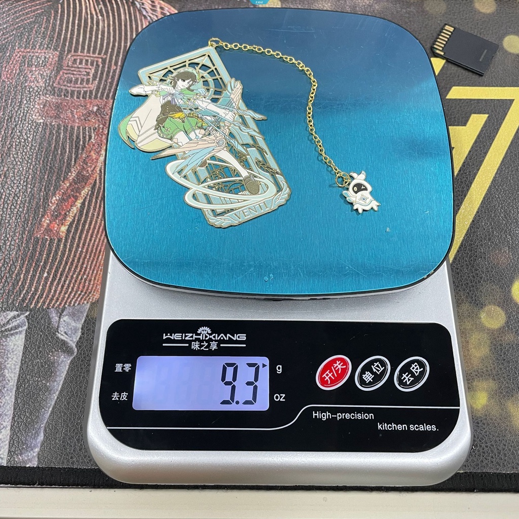 Thẻ Đánh Dấu Trang Sách Bằng Kim Loại Xiao Kaedehara Kazuha