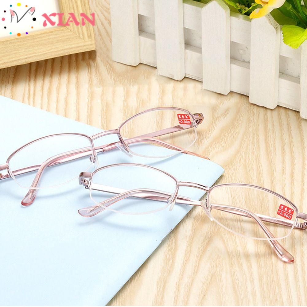 Kính Đọc Sách Nửa Gọng Đơn Giản Chống Mỏi Mắt Thời Trang