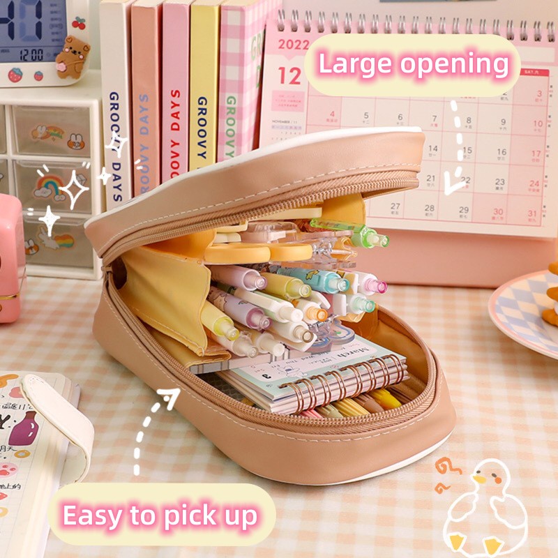 Túi Đựng Bút Bằng PVC Trong Suốt Thiết Kế Đơn Giản Sáng Tạo Phong Cách Nhật Bản