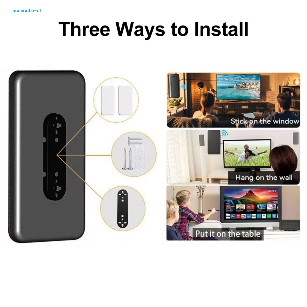 Ăng Ten TV Kỹ Thuật Số 172-240 / 470-862MHZ Phạm Vi 500 Dặm Và Phụ Kiện