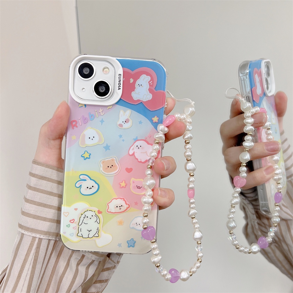 Ốp Điện Thoại TPU Mềm Trong Suốt Hai Mặt Họa Tiết Hoạt Hình Cho iPhone 14 13 12 11 Pro