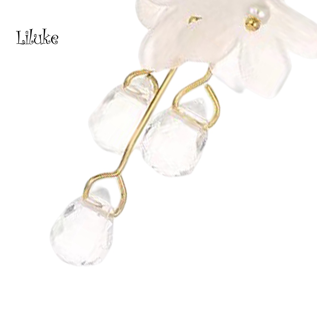 1 Đôi Bông Tai Hình Hoa Đính Đá Thời Trang Nữ Tính