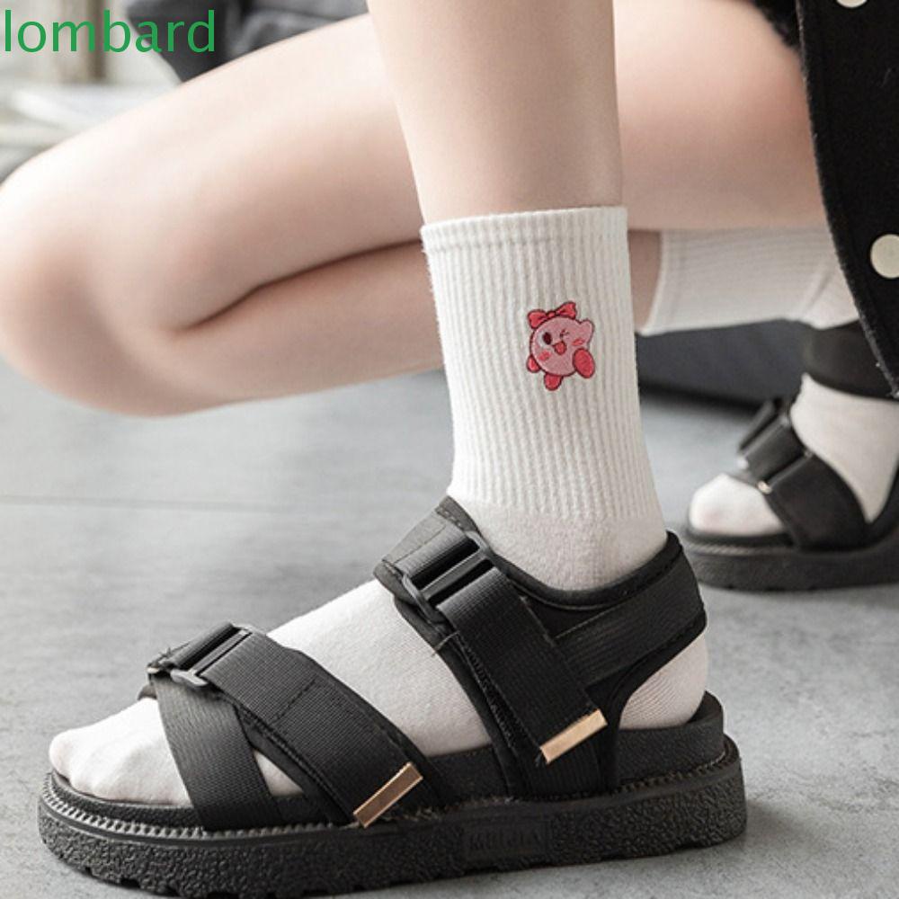 Tất Cotton Thể Thao Họa Tiết Gấu Hoạt Hình Kuromi Dâu Tây Phong Cách Nhật Bản Cho Nam Nữ