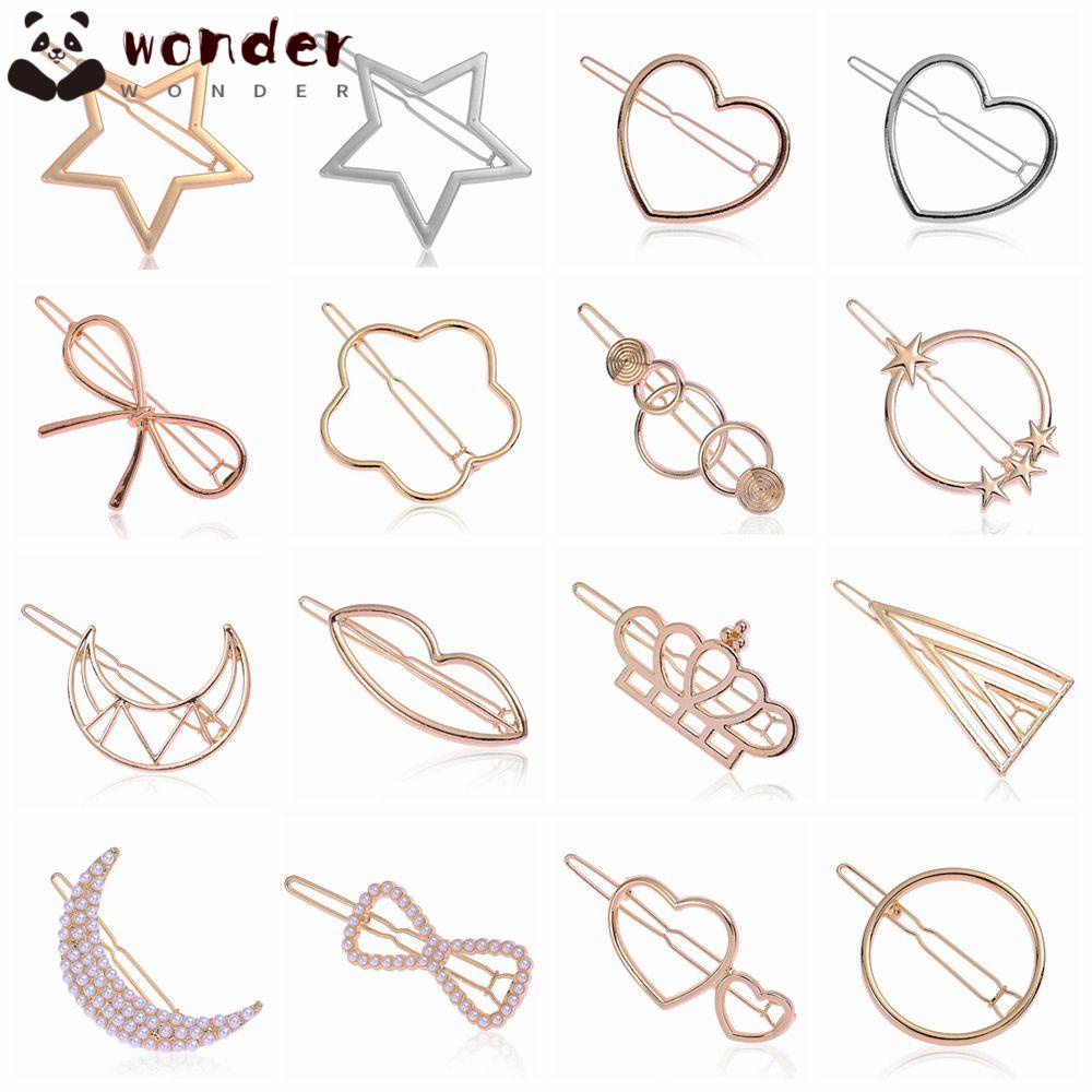 Kẹp Tóc Hình Ngôi Sao / Trái Tim / Hình Học Thời Trang