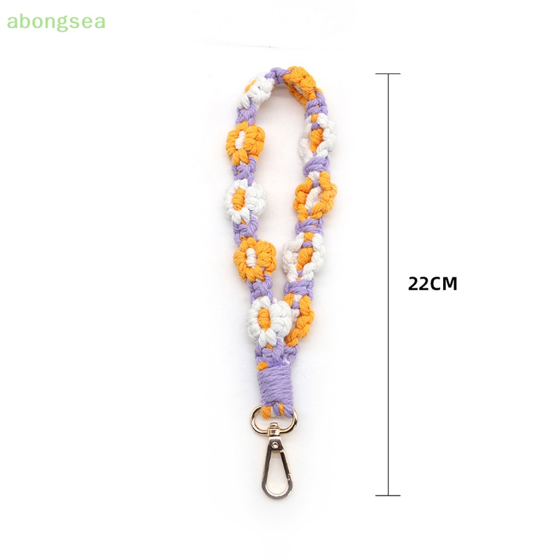 Abongsea Vòng Đeo Tay / Móc Chìa Khóa / Dây Móc Khóa Hình Hoa Cúc Phong Cách Bohemian Sáng Tạo