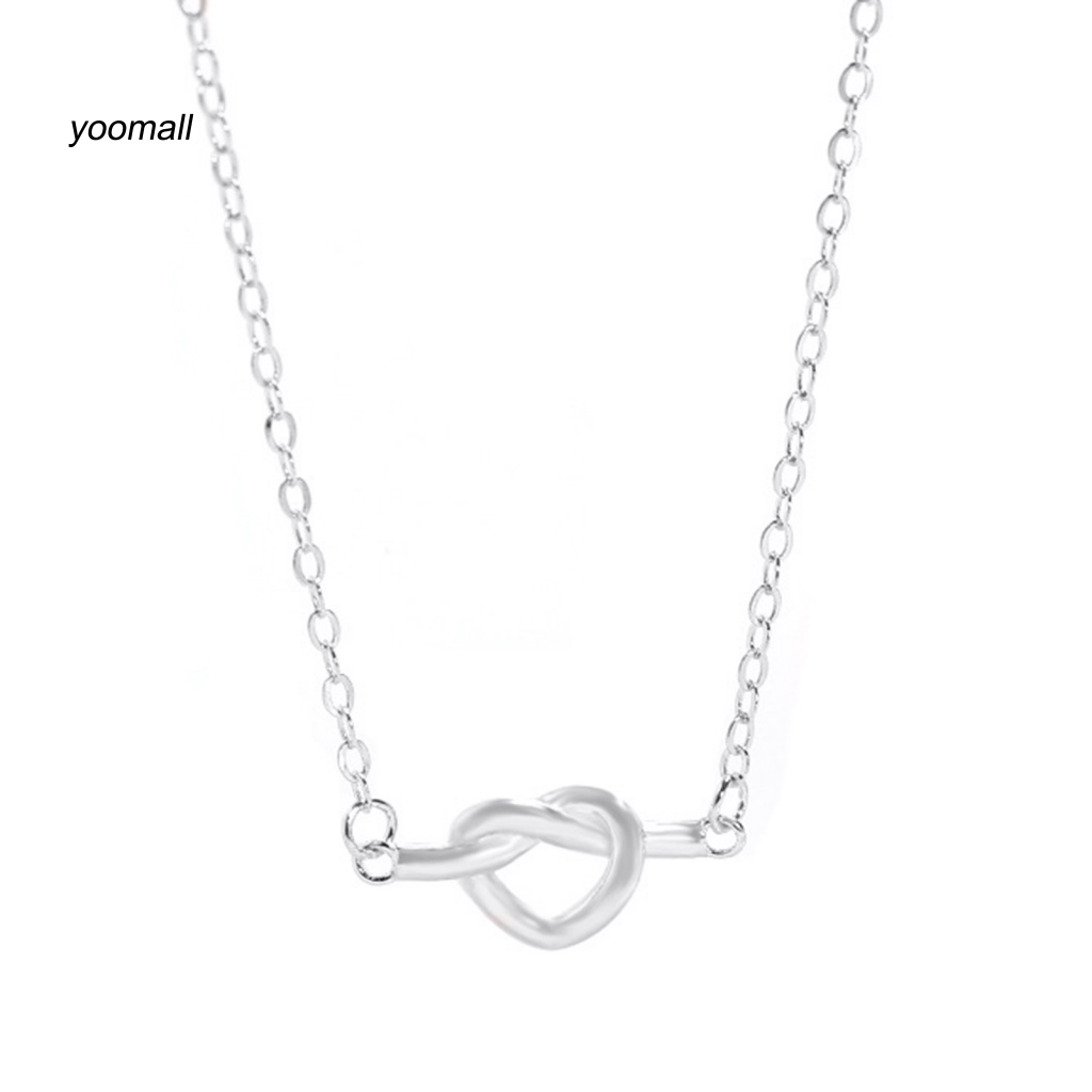 Vòng cổ Choker Mặt Trái Tim Thắt Nút Đơn Giản Sáng Tạo