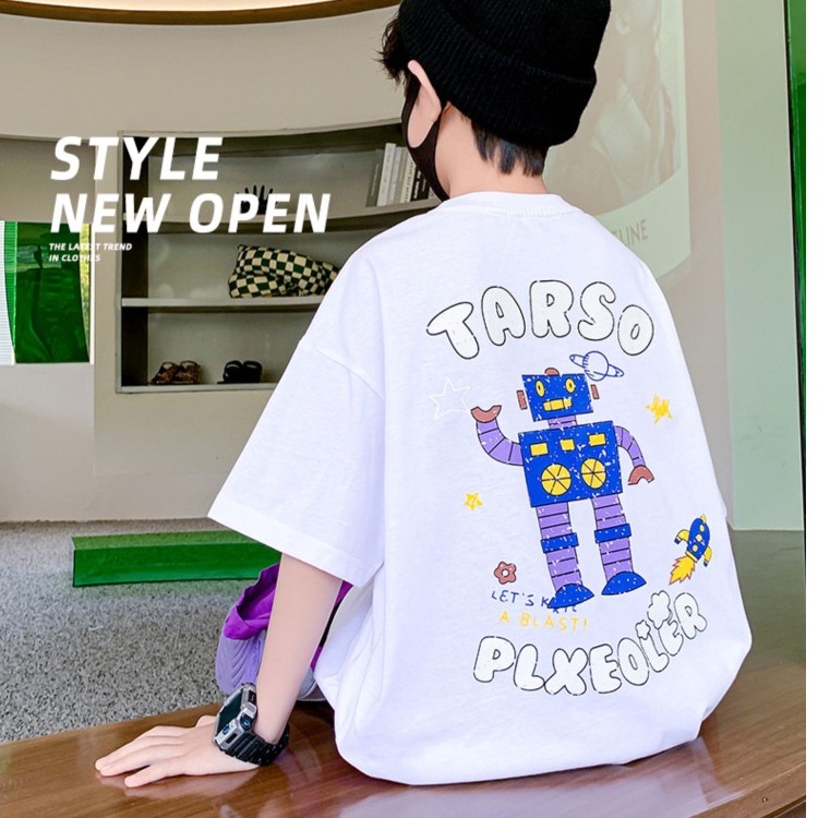 Áo Thun Mùa Hè Tay Ngắn Phong Cách Thời Trang Mới 2023 Dành Cho Bé Trai