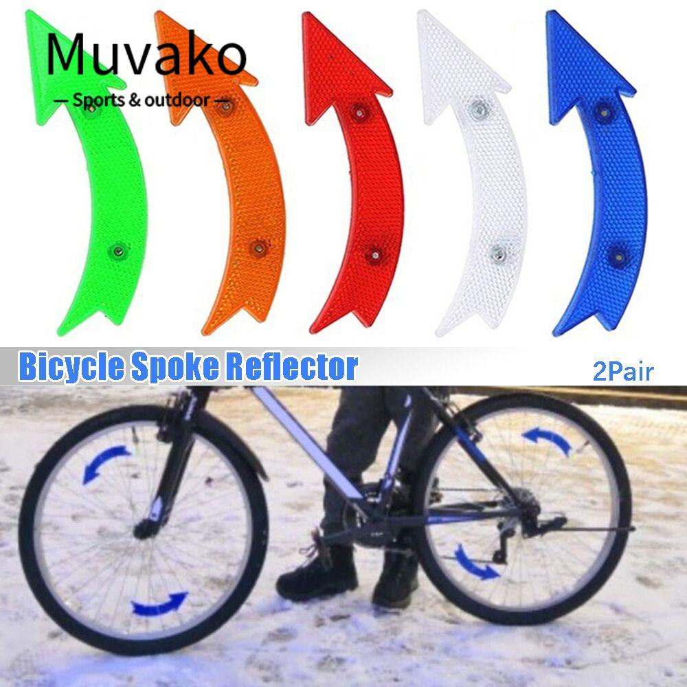 MUVAKO Set 2 Cặp Căm Xe Đạp Phản Quang Dễ Lắp Đặt
