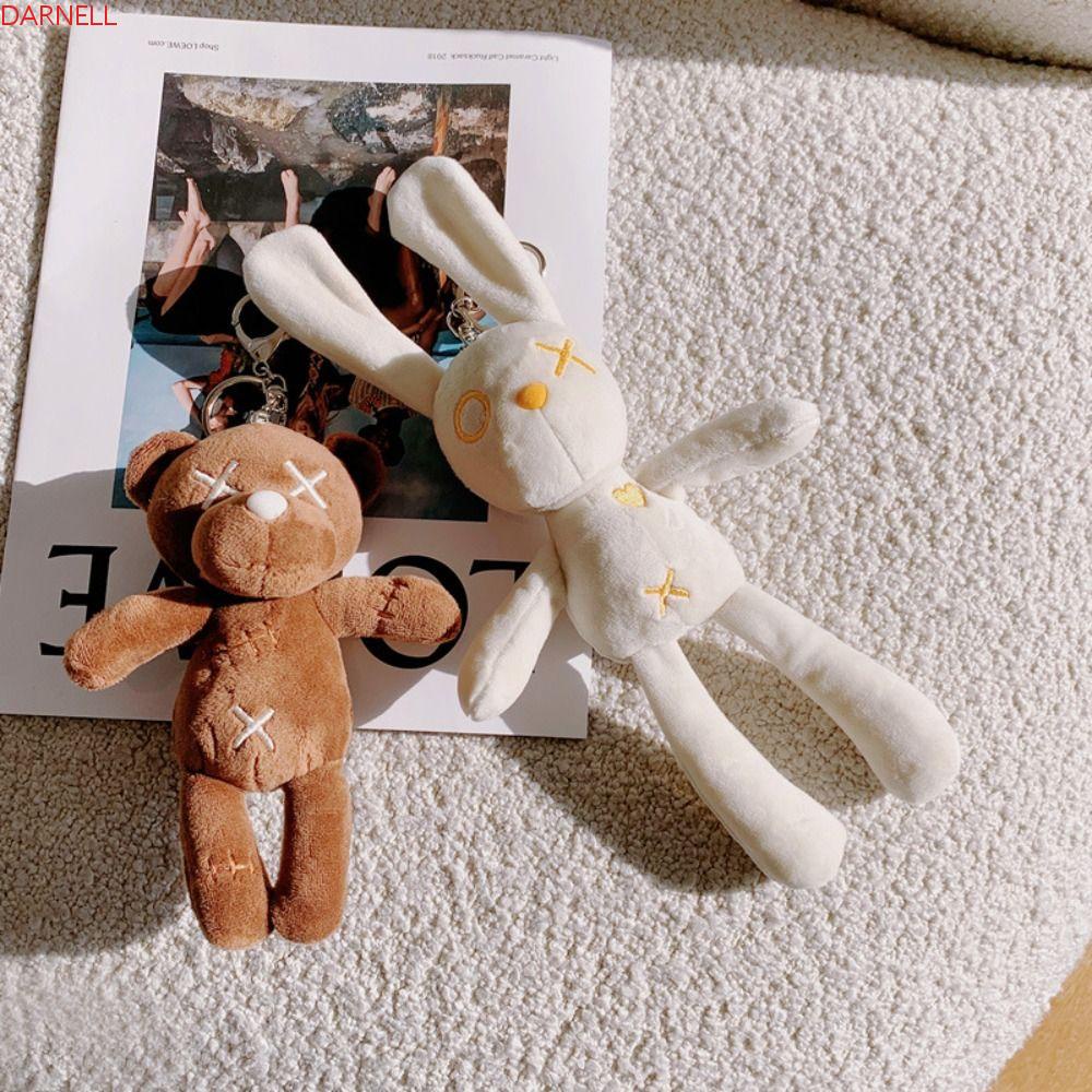 Móc Khóa Hình Gấu Bông Hoạt Hình Bằng Cotton PP Phong Cách Hàn Quốc