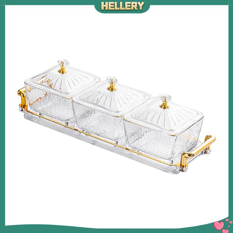 [HelleryVN] Khay Đựng Gia Vị / Thức Ăn Vặt Có Nắp Tháo Rời Được