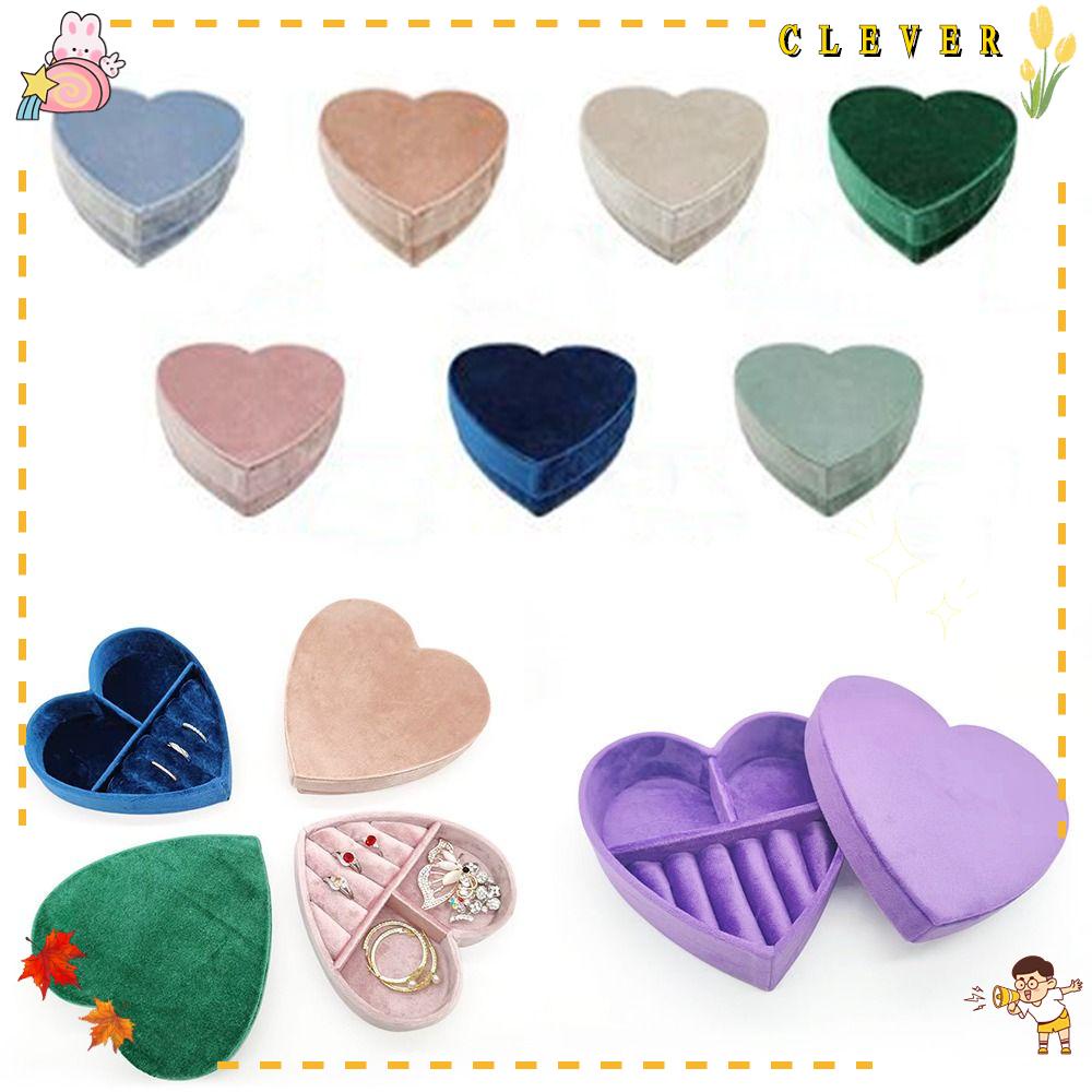 Hộp Nhung Đựng Trang Sức Hình Trái Tim