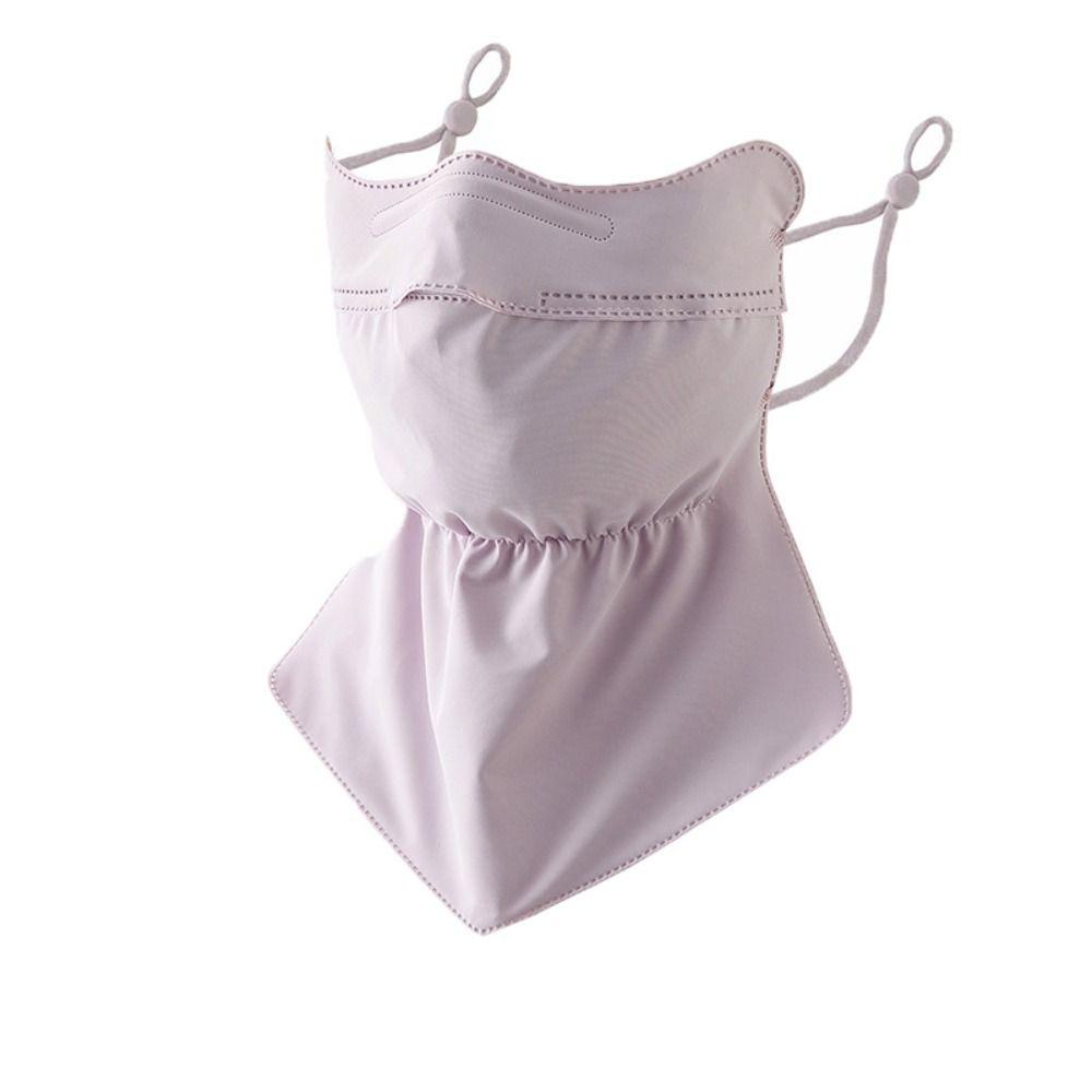 Khẩu Trang Chống Nắng Bằng Lụa Lạnh Thoáng Khí Màu Sắc Đơn Giản Tùy Chỉnh