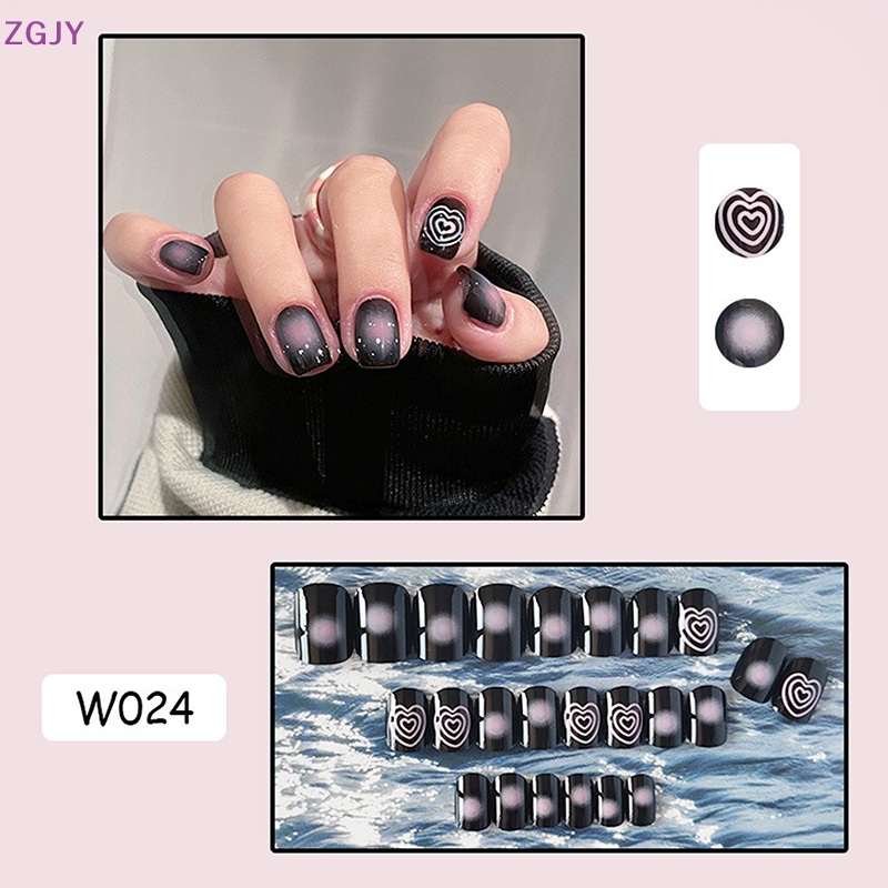 Set 24 Móng Tay Giả Chống Nước Toàn Diện Tháo Rời Được Kèm Phụ Kiện Mới