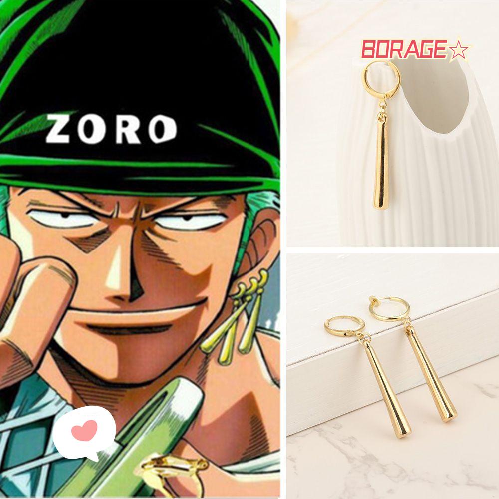 Tai Nghe Chụp Tai Không Xỏ Lỗ Họa Tiết One Piece BORAG|Bông Tai Hình Zoro Zoro Độc Đáo Cá Tính