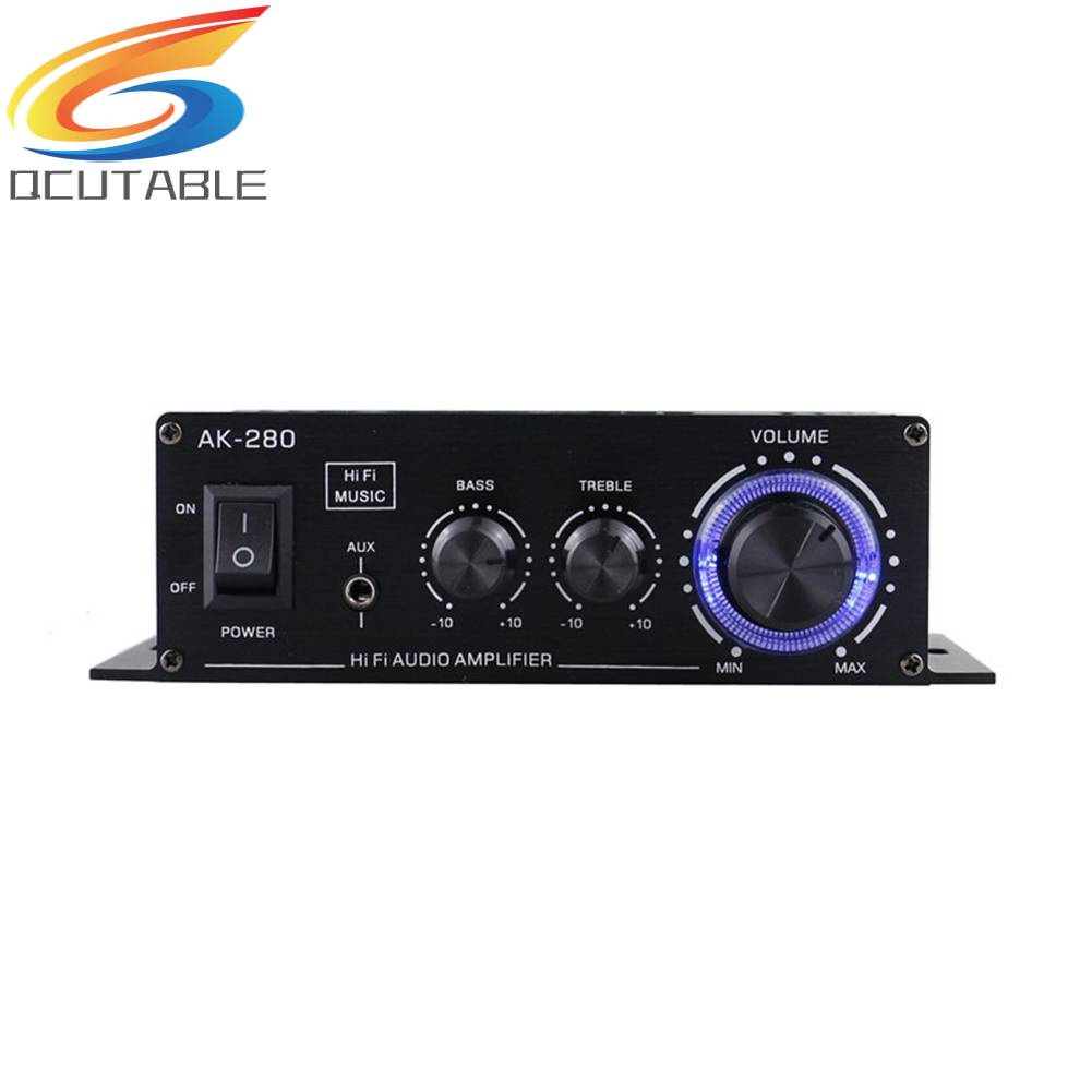 Bộ Khuếch Đại Âm Thanh Kỹ Thuật Số AK-280 40W + 40W 12V 2 Kênh Chuyên Dụng