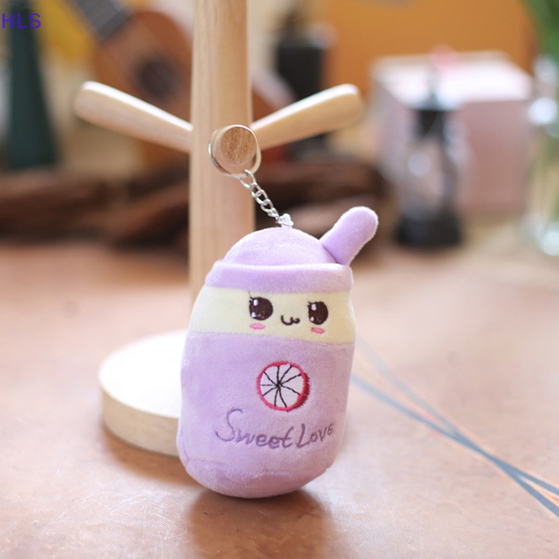 1 Búp Bê Nhồi Bông Hình Ly Trà Sữa 12cm Có Móc Khóa Dễ Thương