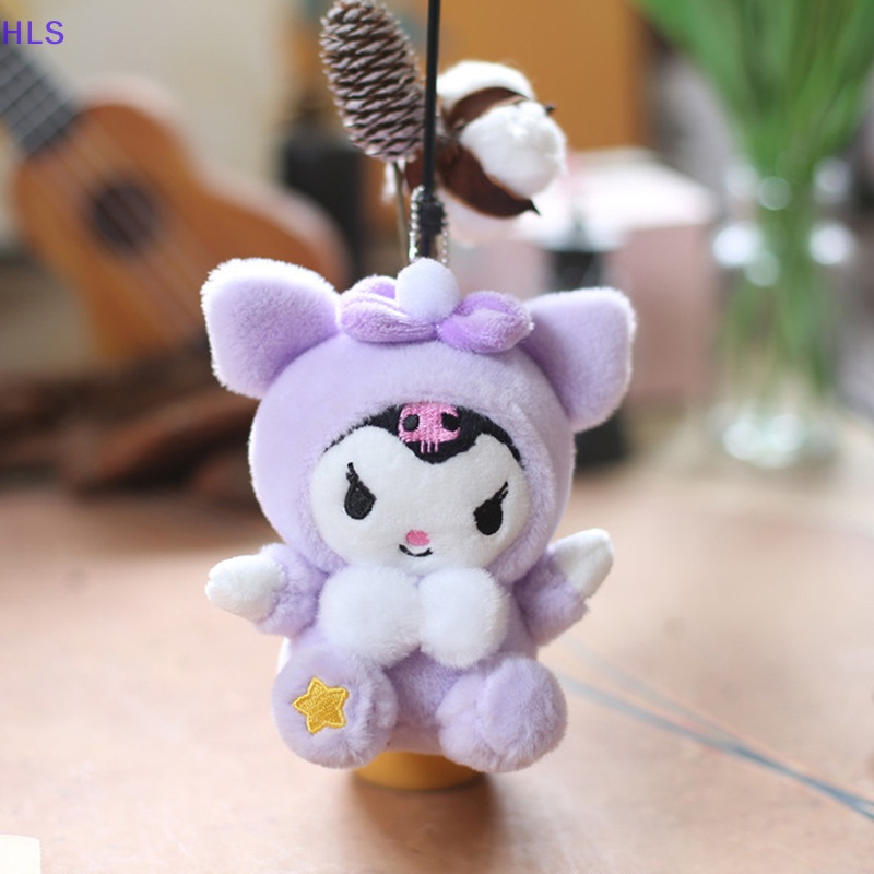 1 Thú Nhồi Bông Hình Mèo Kitty Kuromi Melody Cinnamoroll Kích Thước 12cm