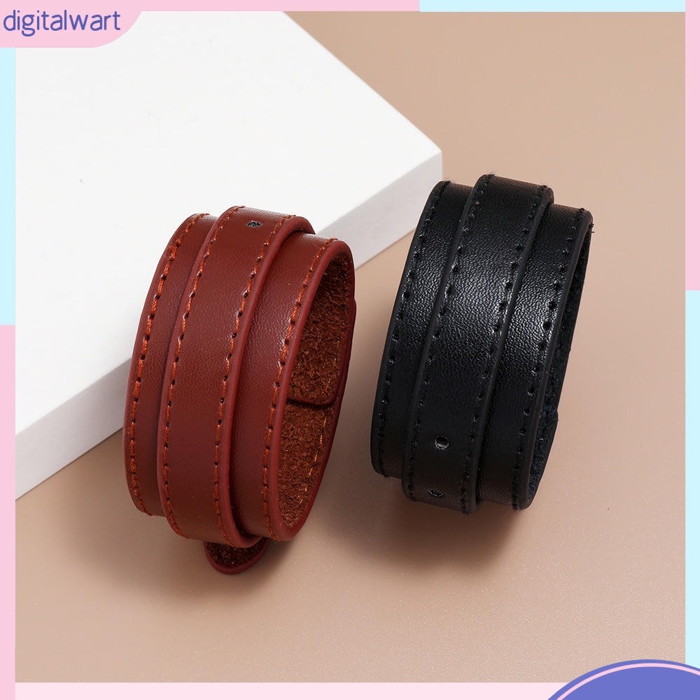 Vòng Tay Da Bò Thiết Kế Đơn Giản Phong Cách Âu Mỹ Cho Nam