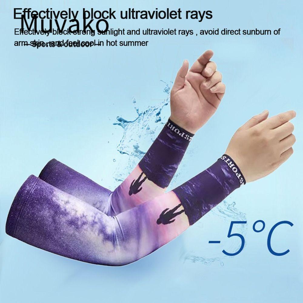 MUVAKO Ống Tay Áo Chống Nắng Làm Mát Thời Trang Mùa Hè Sự Bảo Vệ