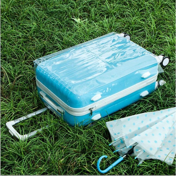 Túi Trùm bảo vệ vali nhựa trong 20-24-28 inch trơn và có viền đen chống nước nhựa PVC