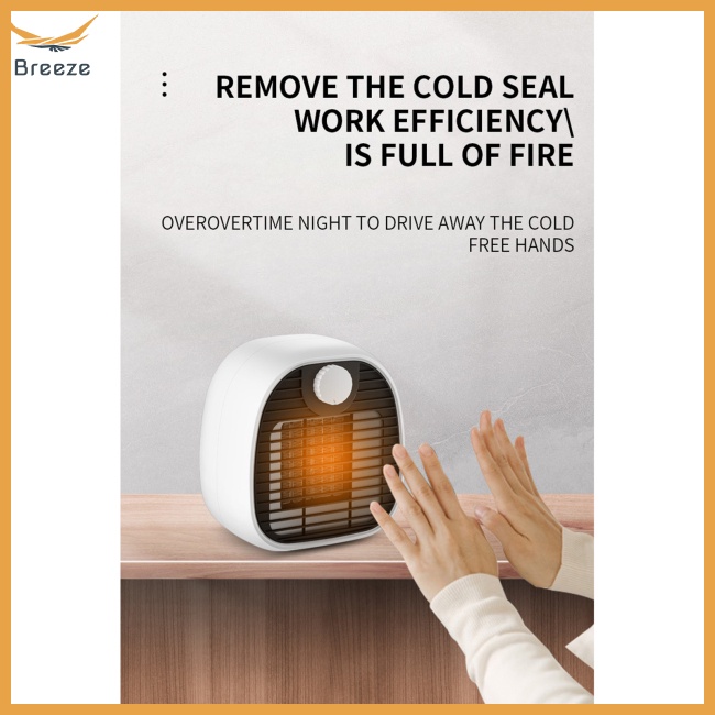 Quạt Sưởi Điện Mini 3600Rpm 3 Mức Độ 36db Tiếng Ồn Thấp Nhỏ Gọn Không Gây Tiếng Ồn