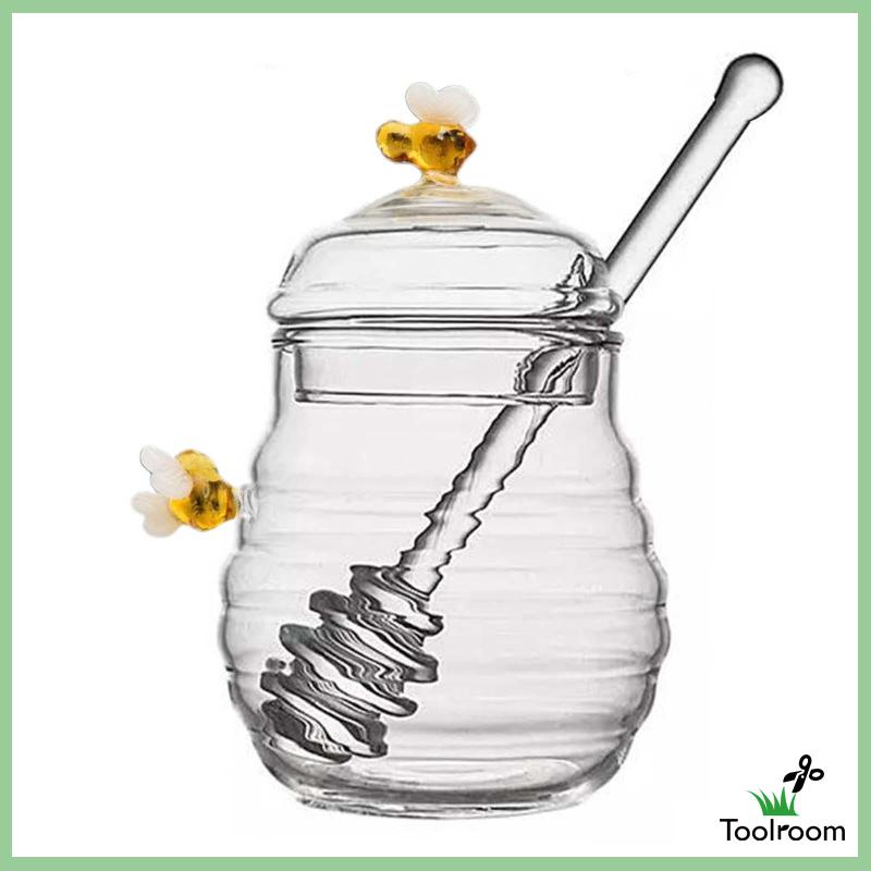 Bình Đựng Mật Ong Bằng Kính Trong Suốt Tiện Dụng Cho Gia Đình / Văn Phòng