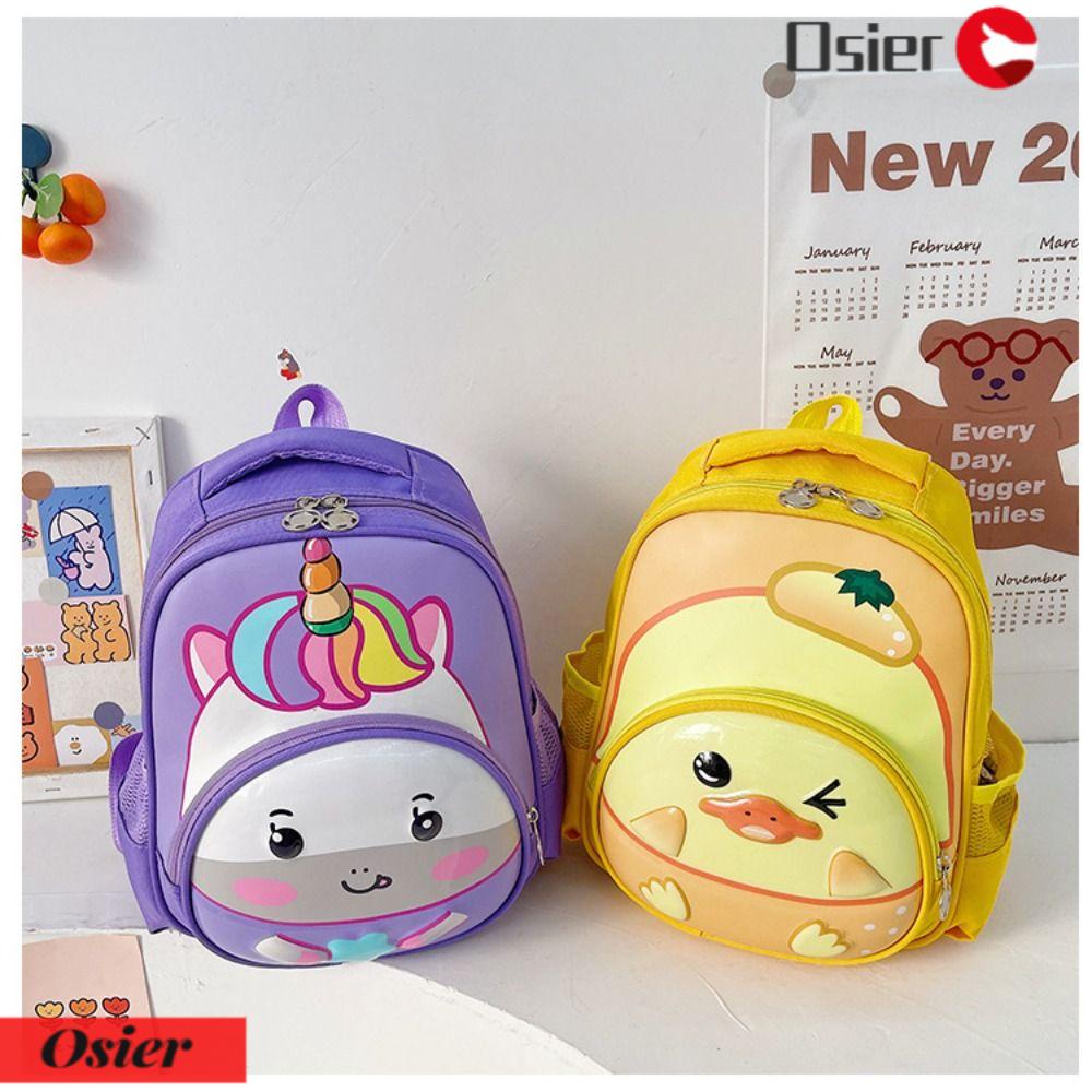 Ba Lô Đi Học Họa Tiết Hoạt Hình Khủng Long / Ngựa Một Sừng Chống Thấm Nước Chất Lượng Cao Cho Bé 1 Tuổi