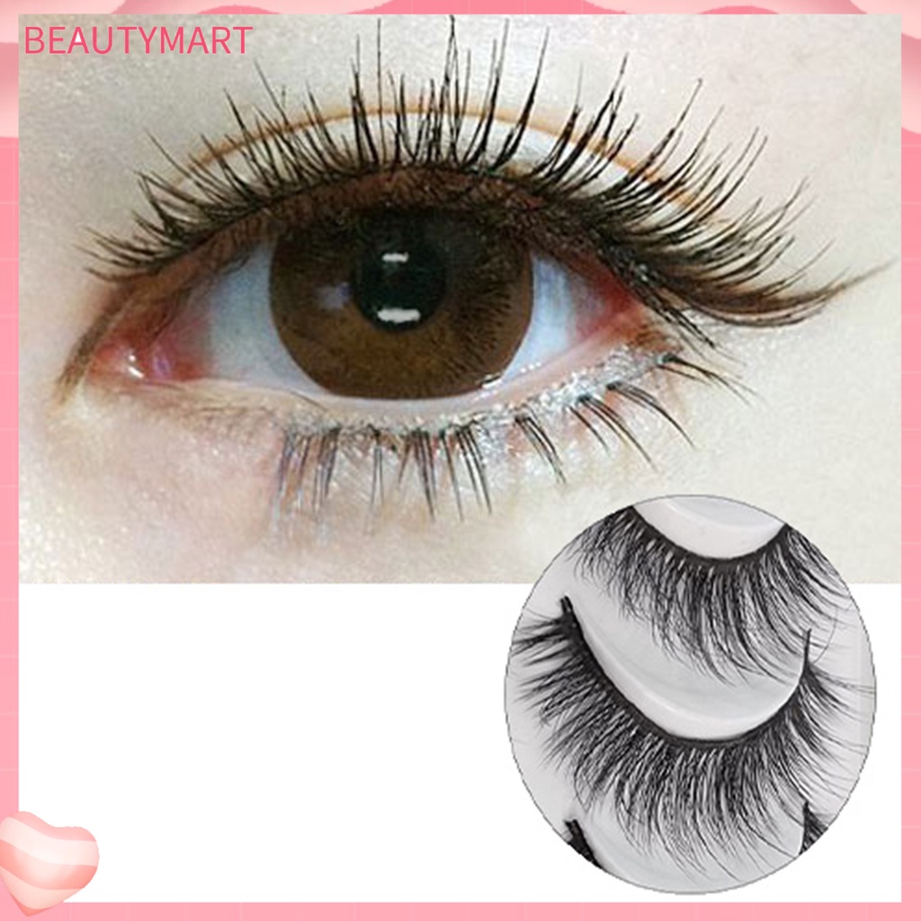 Set 10 Cặp Lông Mi Giả Màu Đen Dài Tự Nhiên Trang Điểm Cho Nữ