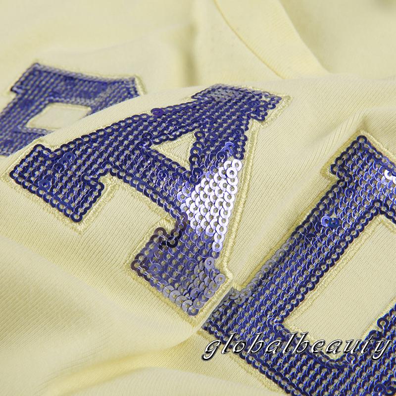 Áo Thun Lửng Ngắn Tay Cổ Tròn In Chữ Thời Trang Nữ Tính