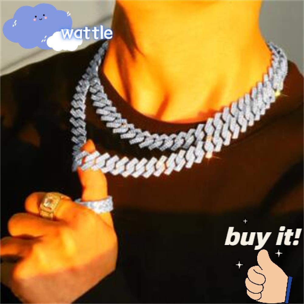 WATTLE Vòng Cổ Hiphop Bản Rộng 12mm Sang Trọng