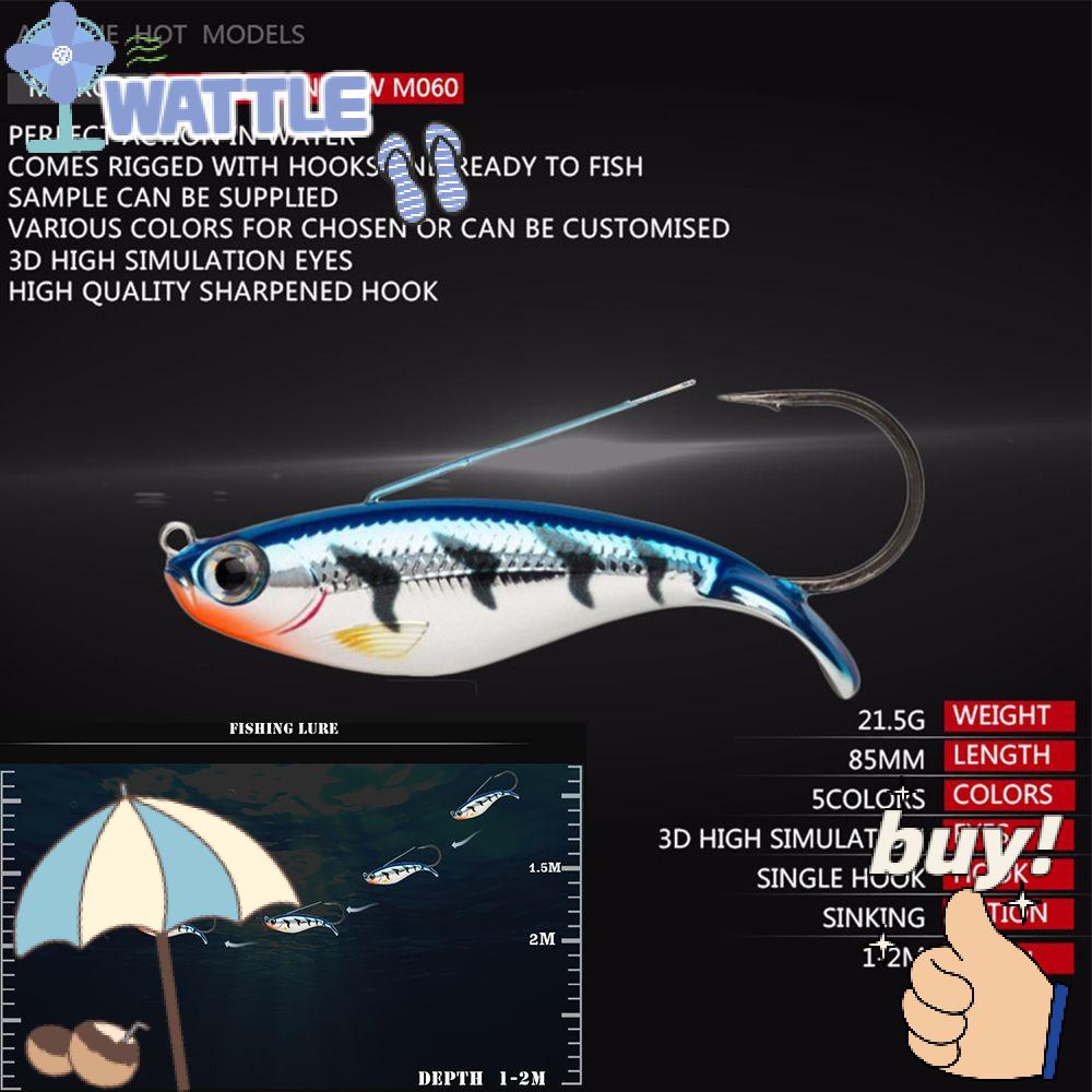 WTTLE Mồi Câu Cá Giả Bằng Kim Loại 8.5cm 21.5g