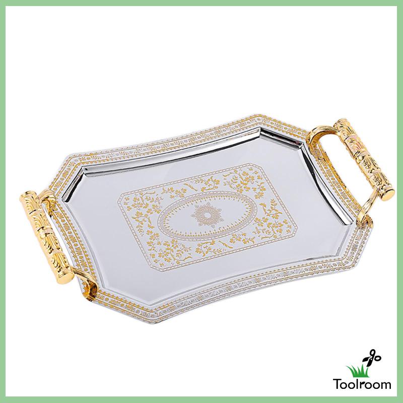 Khay Đựng Thức Ăn Tráng Miệng Bằng Thép Không Gỉ Họa Tiết Đẹp Mắt