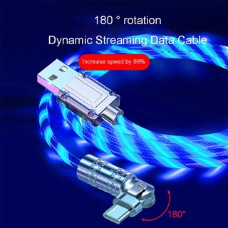 120w USB Cáp Sạc Nhanh Có Đèn LED Cho Thoại IPhone Android Type-C