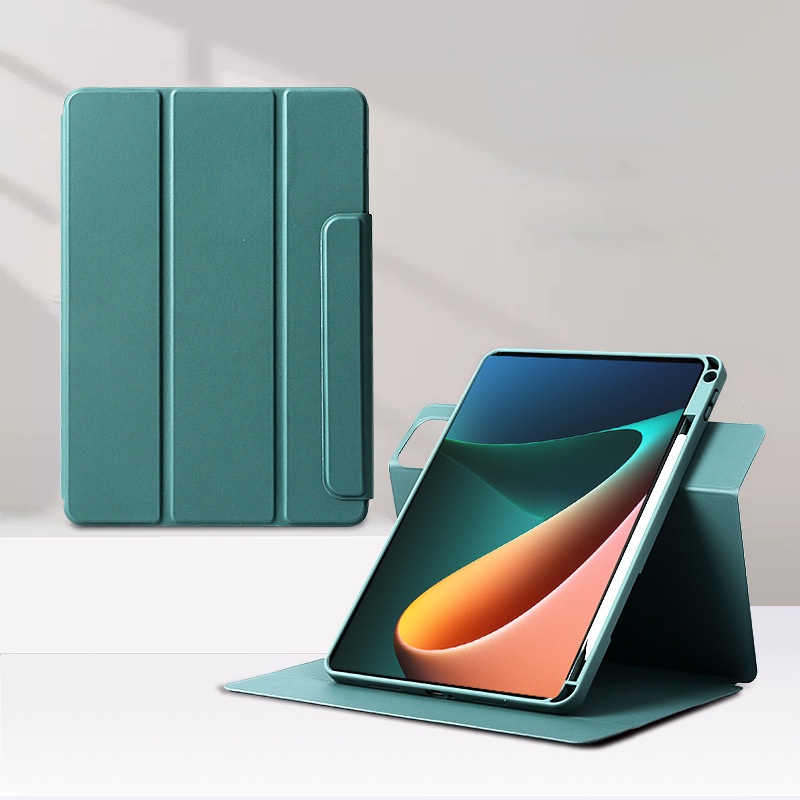 Ốp Máy Tính Bảng Trong Suốt Kèm Ngăn Đựng Bút Xoay 360 Độ Cho Xiaomi MI Pad 6 Pro 2023 11 Inch / MI Pad 5 Pro 12.4 "/ MI Pad 6 5 Pro 11 Redmi Pad 10.61