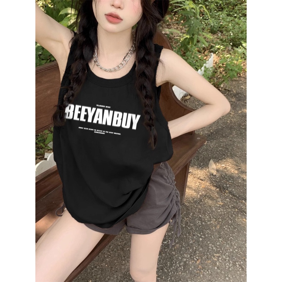 NRVP Áo Thun Nữ Không Tay 100% Cotton Thời Trang Hàn Quốc