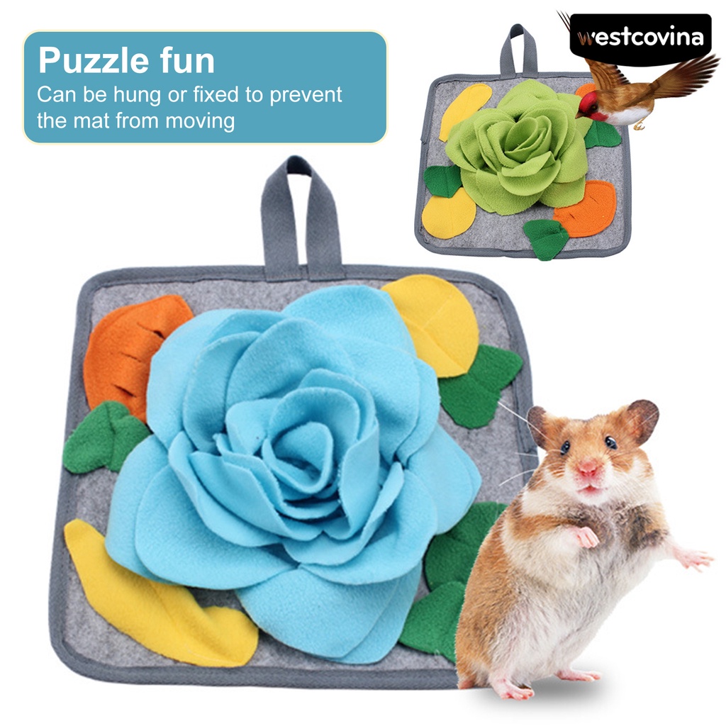 [COD]♞Đệm Ngồi Mềm Mại In Họa Tiết Hoa / Thỏ Dễ Thương Dành Cho Huấn Luyện Thú Cưng