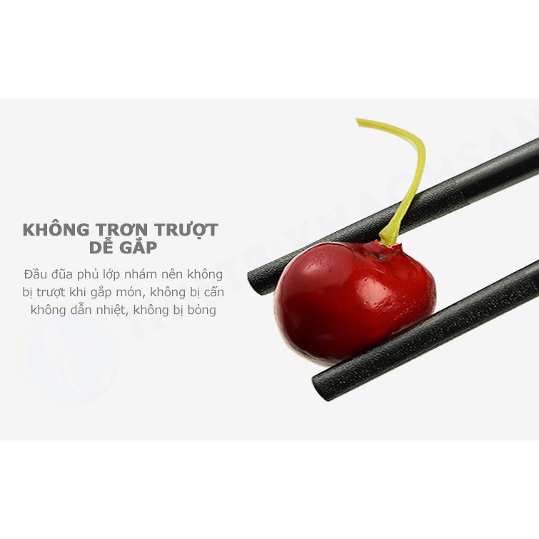 Đũa Nhựa Melamine  Khảm Vàng 3 Lá - Đồ Dùng Cho Bàn Ăn