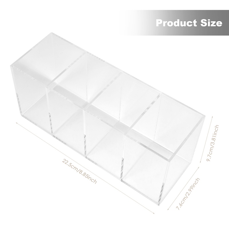 Giá Đỡ Cọ Trang Điểm Bằng Acrylic Trong Suốt Đa Năng Tiện Dụng