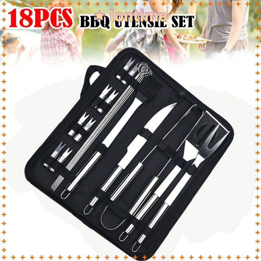 Bộ Dụng Cụ Nướng Thịt BBQ Bằng Thép Không Gỉ Nhỏ Gọn Tiện Lợi Dành Cho Cắm Trại