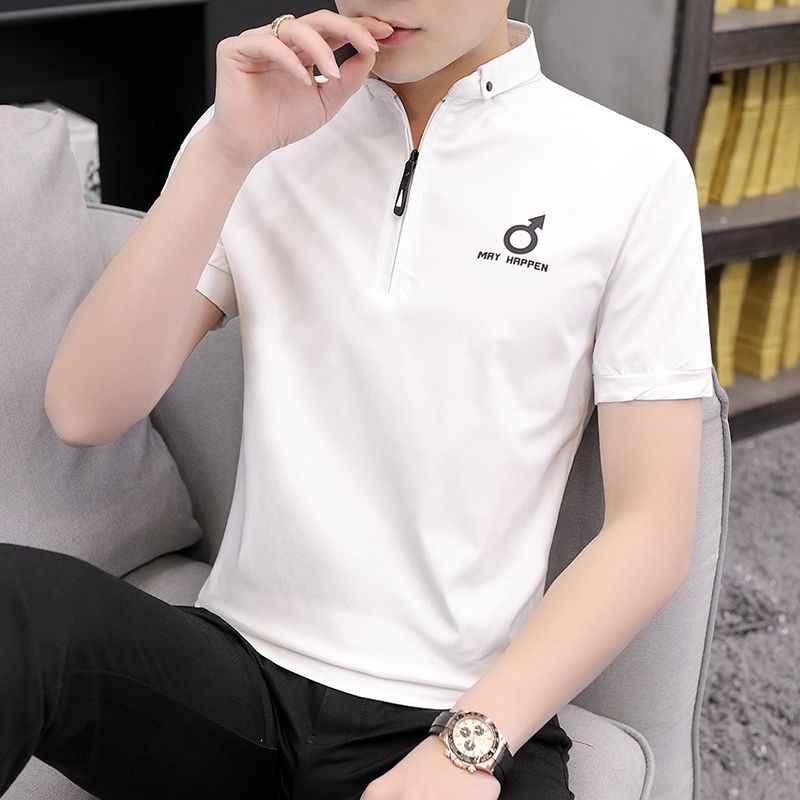 Dây Cáp Yp... Áo Thun POLO Cotton Ngắn Tay Dáng Rộng Thời Trang Mùa Hè Dành Cho Nam