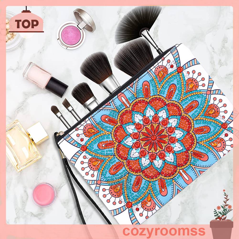 Ví Cầm Tay Đính Đá Tự Làm Họa Tiết Hoa Mosiac Cho Nữ