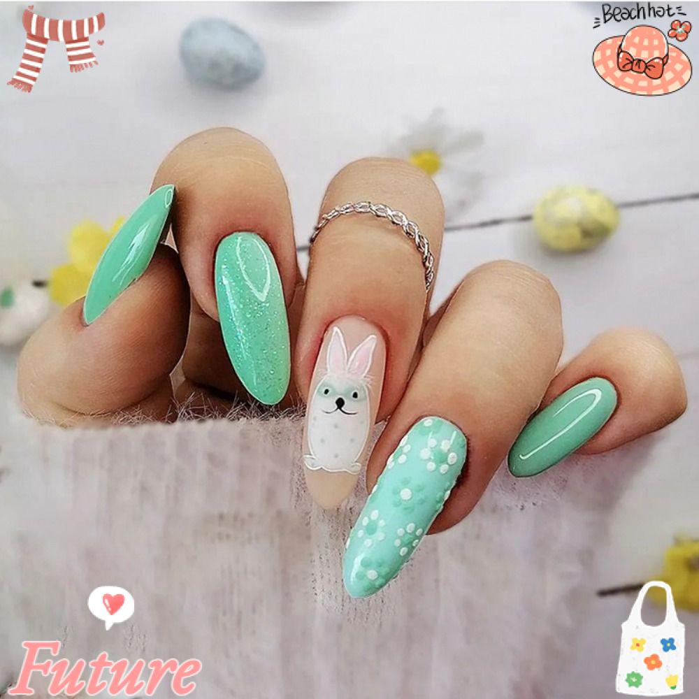 FUTURE Bộ 24 Móng Tay Giả Che Phủ Toàn Diện Tháo Rời Được DIY