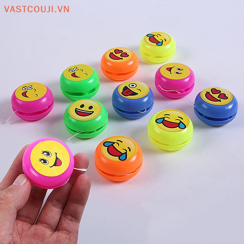 Bộ 5 Con Quay yo yo yo yo Mini Hình Mặt Cười Đáng Yêu Cho Bé