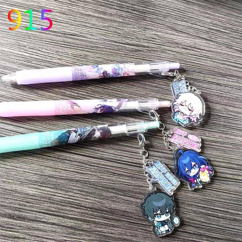 Bộ 6 Bút Chì Bấm Tự Động 0.5mm In Họa Tiết Star Rail Dan Heng March 7th Bronya Seele Asta Herta Akane Dễ Thương