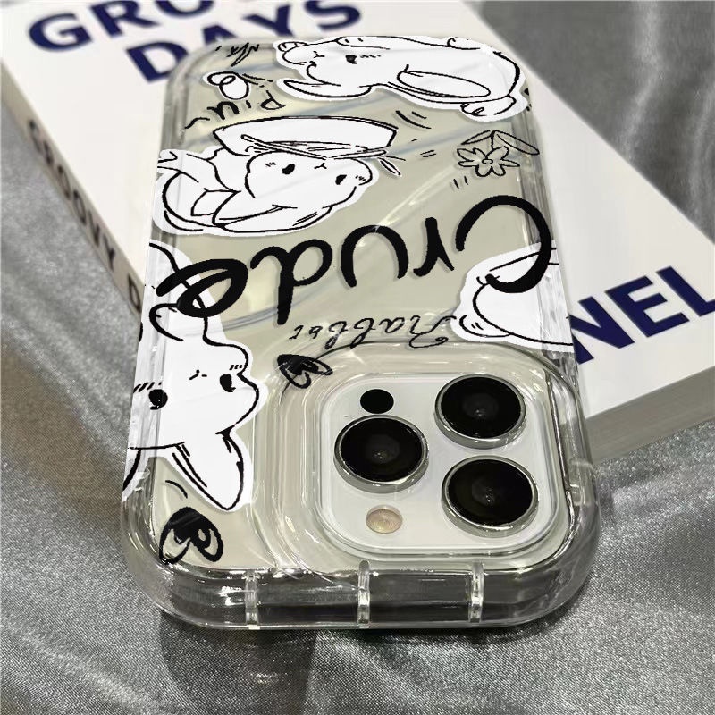 Ốp Điện Thoại Mềm Trong Suốt Họa Tiết Thỏ Dễ Thương Cho iPhone14promax8 / 11 Xr sins1312 / plus7 /